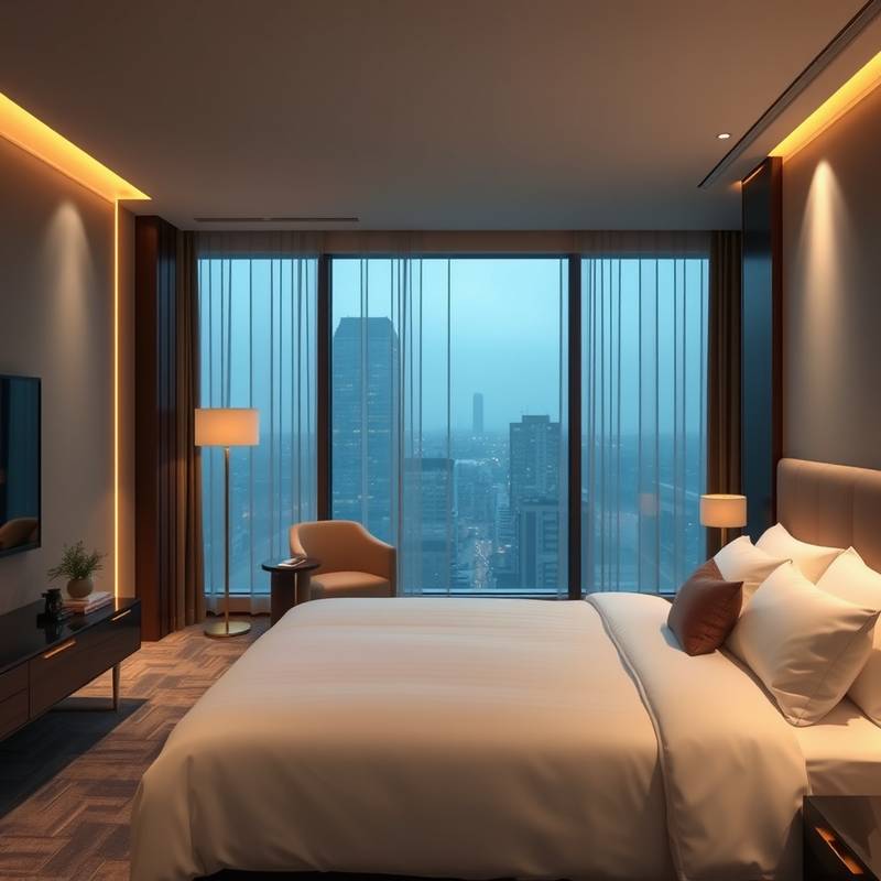 Elegant Deluxe Suite with king-size bed and modern amenities