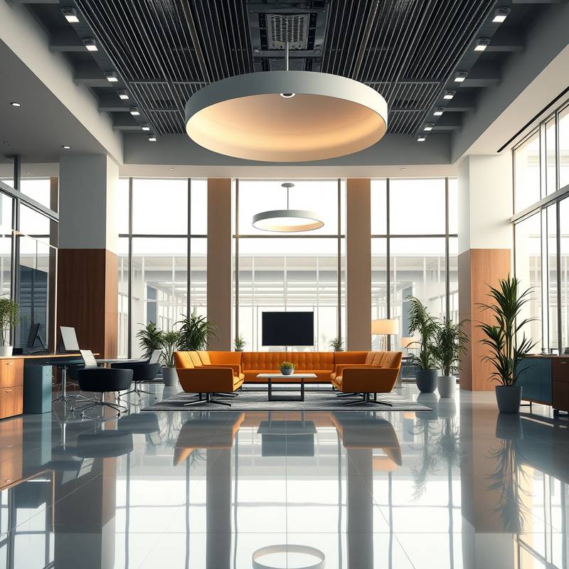 Image of a modern and well-equipped business center.